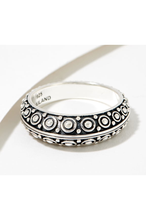 Sterling Silver Carved Signature Kalahari Ring, Size 6