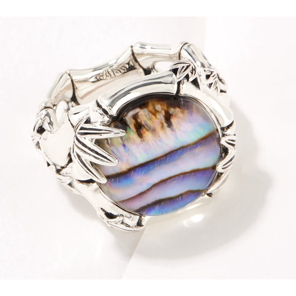 JAI Sterling Silver Take Collection Abalone Gemstone Ring, Size 6