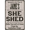 thumbnail image 1 of JAIME'S She Shed Sign Lady Cave Gift 8 x 12 Matte Finish Metal 108120082501, 1 of 1