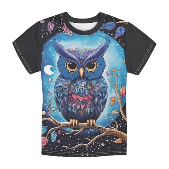 JAJAHO Animals Graphic Tees For Boys Girls Casual Round Neck Short Sleeve Loose Fit T Shirt Kids Toddler Summer Clothes 1-13Y Soft Tops