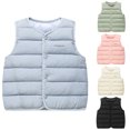 thumbnail image 1 of JAJAHO Baby Boys Girls Puffer Vest Toddler Winter Lightweight Sleeveless Button Up Quilted Jacket 6M-6Y, 1 of 4