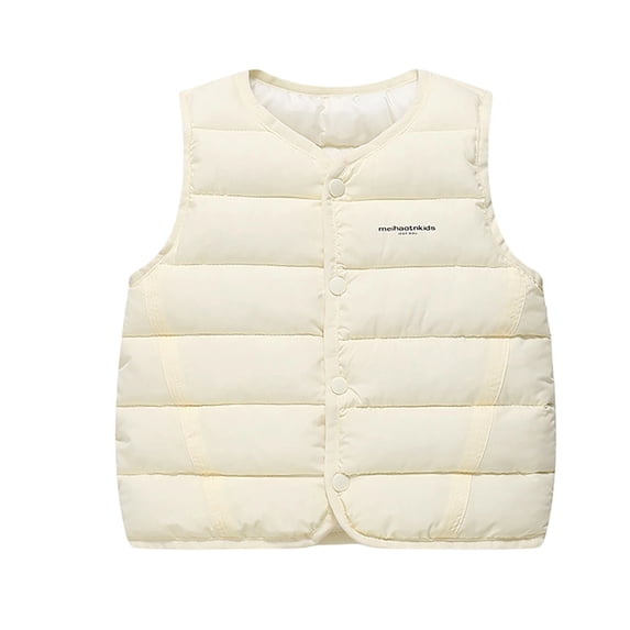 JAJAHO Baby Boys Girls Puffer Vest Toddler Winter Lightweight Sleeveless Button Up Quilted Jacket 6M-6Y