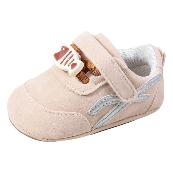 JAJAHO Baby Boys Girls Shoes Non- Rubber Sole Retro Sneakers First Walking Toddler Crib Shoes