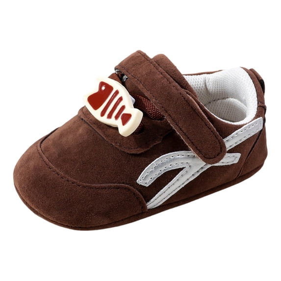 JAJAHO Baby Boys Girls Shoes Non- Rubber Sole Retro Sneakers First Walking Toddler Crib Shoes