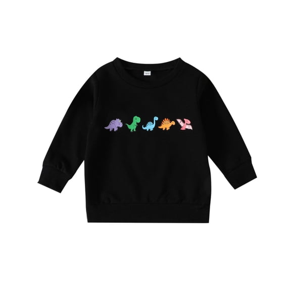 JAJAHO Baby Sweatshirt Toddler Newborn Infant Cute Cartoon Dinosaur Print Long Sleeve Pullover For Boys Girls Lightweight Comfort Tops