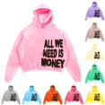 thumbnail image 1 of JAJAHO Boys And Girls Hoodies Distressed Washed Baggy Streetwear Letter Graphic Sweatshirt For Kids 1-14Y, 1 of 3