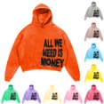 thumbnail image 1 of JAJAHO Boys And Girls Hoodies Distressed Washed Baggy Streetwear Letter Graphic Sweatshirt For Kids 1-14Y, 1 of 1