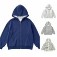 thumbnail image 1 of JAJAHO Boys And Girls Zip Up Hoodie 6M-16Y Long Sleeve Hooded Sweatshirts Fall Winter Outerwear, 1 of 2