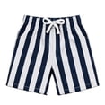 thumbnail image 1 of JAJAHO Boys Athletic Running Shorts Casual Striped Summer Lightweight Loose Fit Drawstring Shorts For Kids 2-14Y Trendy Bottoms, 1 of 4