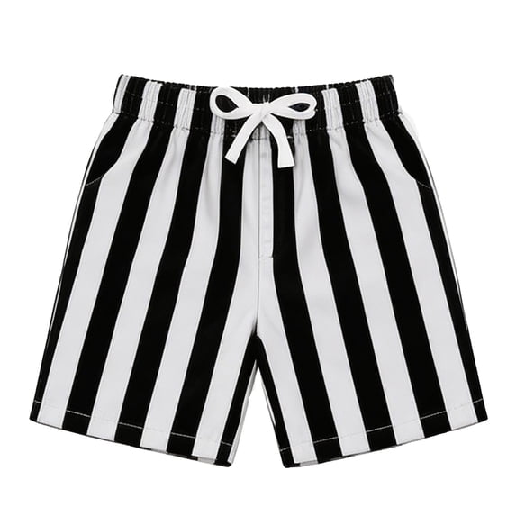 JAJAHO Boys Athletic Running Shorts Casual Striped Summer Lightweight Loose Fit Drawstring Shorts For Kids 2-14Y Trendy Bottoms