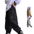 thumbnail image 1 of JAJAHO Boys Baggy Cargo Pants With Multi Pockets Streetwear Ankle-Tied Pants For Kids And Teens 5-16Y, 1 of 4