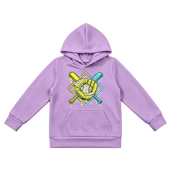 JAJAHO Boys Baseball Graphic Hoodie Kids Sweatshirt Long Sleeve Casual Loose Pullover 3-14Y