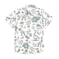 thumbnail image 1 of JAJAHO Boys Button Up Shirts For Kids Cartoon Dinosaur Printed Short Sleeve Button Down Collared Shirts 3-13Y Stylish Tops, 1 of 1