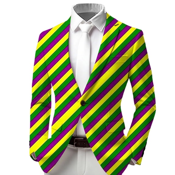 JAJAHO Boys Carnival Formal Jacket For Kids Rave Party Long Sleeve Button Up Dress Coat Slim Fit Blazer 3-14 Years