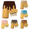 thumbnail image 1 of JAJAHO Boys Girls Athletic Shorts With Liner Ice Cream Printed Loose Fit 2 In 1 Running Shorts With Pockets For Unisex Kids 2-14Y, 1 of 4