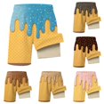 thumbnail image 1 of JAJAHO Boys Girls Athletic Shorts With Liner Ice Cream Printed Loose Fit 2 In 1 Running Shorts With Pockets For Unisex Kids 2-14Y, 1 of 4