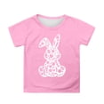 thumbnail image 1 of JAJAHO Boys Girls Easter T Shirts For Kids Bunny Print Short Sleeve Casual Loose Fit Round Neck Tee Ages 3-13 Years Holiday Versatile Tops, 1 of 4