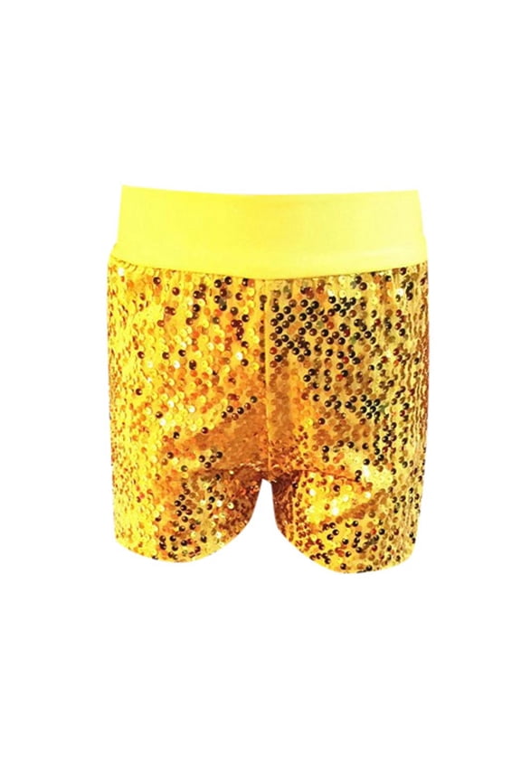 Boys Girls Glitter Sequin Shorts Fashion High Wasited Rave Party Booty Shorts Dance Sparkly Hot Pants For Kids 2-11 Years Comfortable Trousers