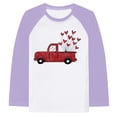 thumbnail image 1 of JAJAHO Boys Girls Graphic Long Sleeve Shirt Color Block Heart Cartoon Car Print Casual Comfortable Kids T Shirts 3-16 Years Cute Tops, 1 of 2