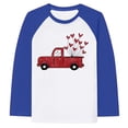 thumbnail image 1 of JAJAHO Boys Girls Graphic Long Sleeve Shirt Color Block Heart Cartoon Car Print Casual Comfortable Kids T Shirts 3-16 Years Lovely Tops, 1 of 2