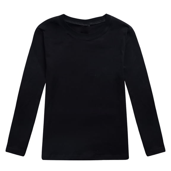 JAJAHO Boys Girls Long Sleeve Shirts Toddler Soft Basic T-Shirts Top Kids Crewneck Layering Tees Comfortable Pullover