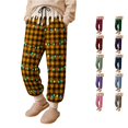 thumbnail image 1 of JAJAHO Boys Girls Pajamas Pants Christmas Sleepwear Bottoms Sizes 1-13 Drawstring Kids Loungewear Pants, 1 of 5