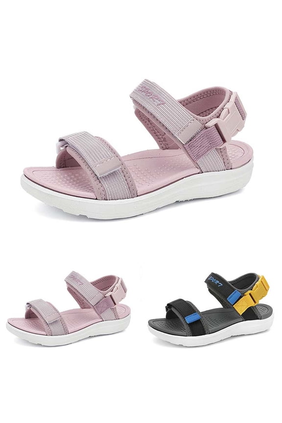 Boys Girls Sandals Summer Outdoor Athletic Kids Sport Water Shoes Lightweight Open Toe Hook And Loop Sandals For Kids Toddlers Trendy Shoes