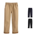 thumbnail image 1 of JAJAHO Boys Girls School Uniform Pants Warm Fuzzy Lining Dress Pants Kids Fall Winter Back To School Clothes Sizes 4-17Y, 1 of 4