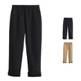 thumbnail image 1 of JAJAHO Boys Girls School Uniform Pants Warm Fuzzy Lining Dress Pants Kids Fall Winter Back To School Clothes Sizes 4-17Y, 1 of 3