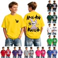 thumbnail image 1 of JAJAHO Boys Graphic Tees Summer T Shirts For Boy Short Sleeve Retro Streetwear Lightweight Loose Fit Crewneck Tshirt Kids 2-13Y Soft Tops, 1 of 5