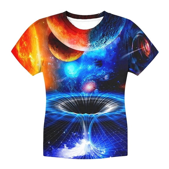 JAJAHO Boys Shirts Short Sleeve Shirts For Boys T-Shirts Kids Toddler Teens Printed Tees Clothes Summer Soft Tops
