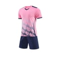 thumbnail image 1 of JAJAHO Boys Summer Active Clothes Athletic Short Sleeve V Neck T Shirt Quick Dry Shorts 2 Piece Set Kids Sports Outfit, 1 of 4
