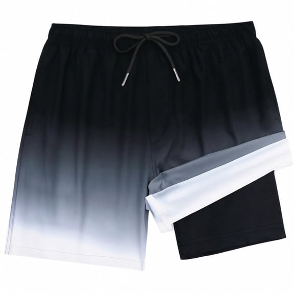 JAJAHO Boys Swim Trunks With Liner Kids Toddler Stretch Bathing Suit Bottoms With Pockets Boy Swimsuit Drawstring Shorts 2-14Y Versatile Beachwear