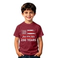 thumbnail image 1 of JAJAHO Boys United States 250 Years Graphic Tee For Kids US National Flag Casual Shirts Celebrate America's 250th Anniversary Short Sleeve T Shirt 2-13Y, 1 of 4