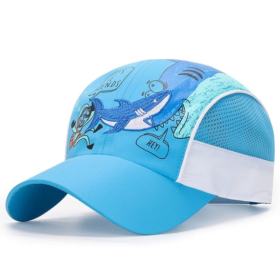 JAJAHO Breathable Kids Sun Hats For Boys Girls Baseball Caps Lightweight Mesh Sports Hats Summer Running Beach Headwear