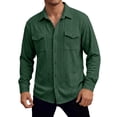thumbnail image 1 of JAJAHO Button Up Shirts For Men Long Sleeve Jacquard Casual Pocket Comfortable Daily Wear Collared Solid Color Business Wear Versatile Tops, 1 of 4