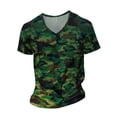 thumbnail image 1 of JAJAHO Camo Shirts For Men Camouflage Short Sleeve T Shirt With Pocket Summer Casual V Neck Base Layer Tee Shirts Casual Daily Wear Soft Tops, 1 of 6