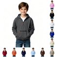 thumbnail image 1 of JAJAHO Cargo Hoodies For Kids Boys Quarter Zip Long Sleeve Hooded Sweatshirts With Zipper Pockets 5-16Y, 1 of 7
