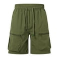 thumbnail image 1 of JAJAHO Cargo Shorts Mens Athletic Sports Summer Loose Fit Wide Leg Drawstring Hiking Shorts With Multi Pockets Trendy Bottoms, 1 of 8