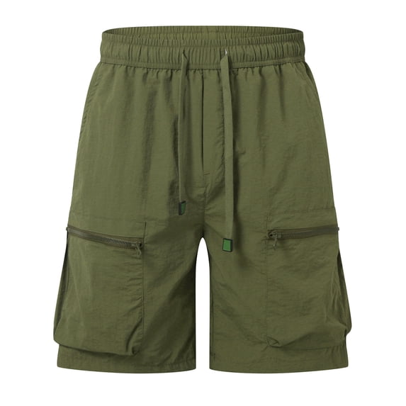 JAJAHO Cargo Shorts Mens Athletic Sports Summer Loose Fit Wide Leg Drawstring Hiking Shorts With Multi Pockets Trendy Bottoms