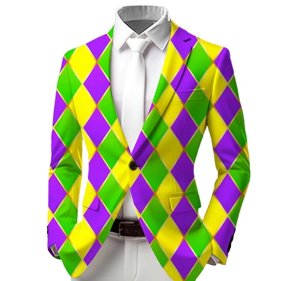 JAJAHO Carnival Boys Suit Jackets For Kids 3-14 Years Formal Wear Comfortable Fit Long Sleeve Button Up Blazer Rave Party