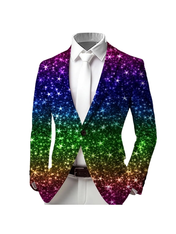 Carnival Boys Suit Jackets For Kids 3-14 Years Formal Wear Comfortable Fit Long Sleeve Button Up Blazer Rave Party