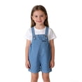 thumbnail image 1 of JAJAHO Easter Denim Bib Overalls For Girls Toddler Baby Romper Clothes Lightweight Adjustable Straps Jean Short Jumpsuit 6M-6Y Holiday Soft Onesie, 1 of 7