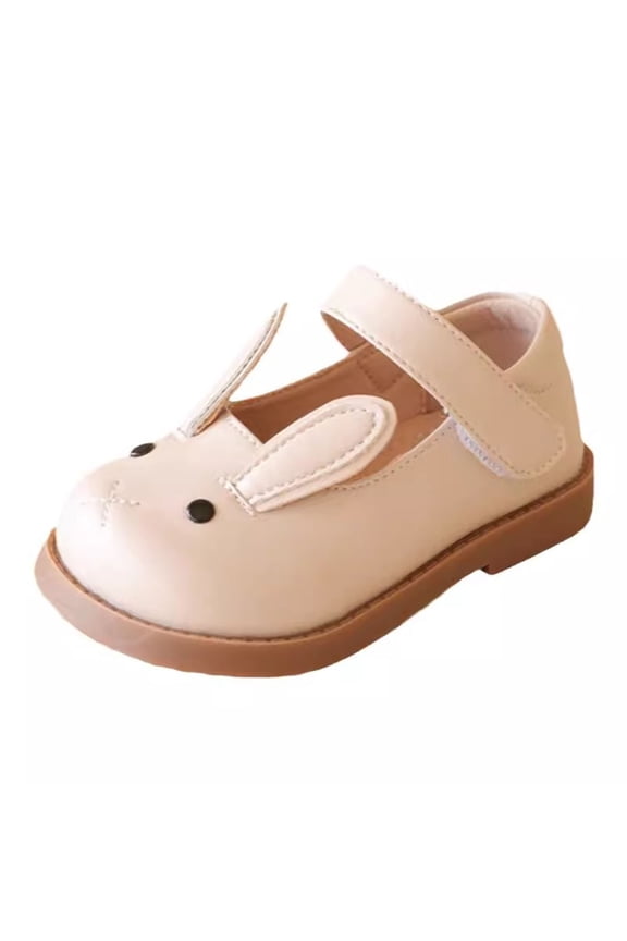 Easter Girls Sandals With Cute Cartoon 3D Bunny Design Rubber Sole Baby Shoes For Toddlers Kids 0-4T Hook And Loop Easter Festival Stylish Shoes