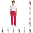 thumbnail image 1 of JAJAHO Girls And Boys School Uniform Flat Front Pants Straight Leg Back To School Clothes, Sizes 5-16, 1 of 8