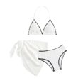 thumbnail image 1 of JAJAHO Girls' Bikini Set Summer 3 Piece Beachwear Swimsuits Halter Triangle Bikini Top Briefs With Wrap Skirts Bathing Suit Stylish Swimwear, 1 of 5