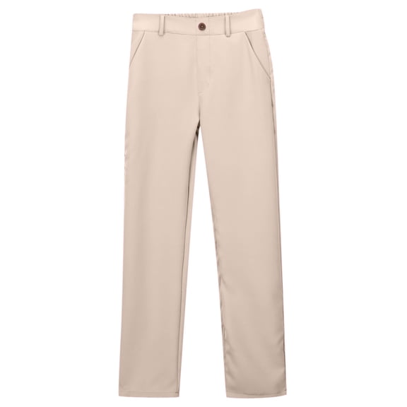 JAJAHO Girls Boys Pants Kids Dress Pants High Stretchy Straight Leg School Uniforms Bottoms With Pockets Size 5-16 Years Trendy Trousers