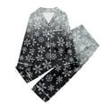 thumbnail image 1 of JAJAHO Girls Christmas Pajamas Snowflake Print Long Sleeve Button-Down 2 Piece Loungewear Set 3-14 Years, 1 of 3