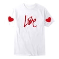 thumbnail image 1 of JAJAHO Girls Cute Graphic T Shirts For Kids Heart Love Letter Printed Casual Short Sleeve Crewneck Relaxed Fit Tees 2-13 Years Valentine's Day Stylish Tops, 1 of 4