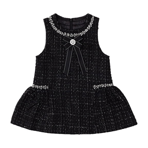 JAJAHO Girls Dress Kids Toddler Summer Clothes Sleeveless A-Line Elegant Party Mini Dress 1-7Y Trendy Dresses